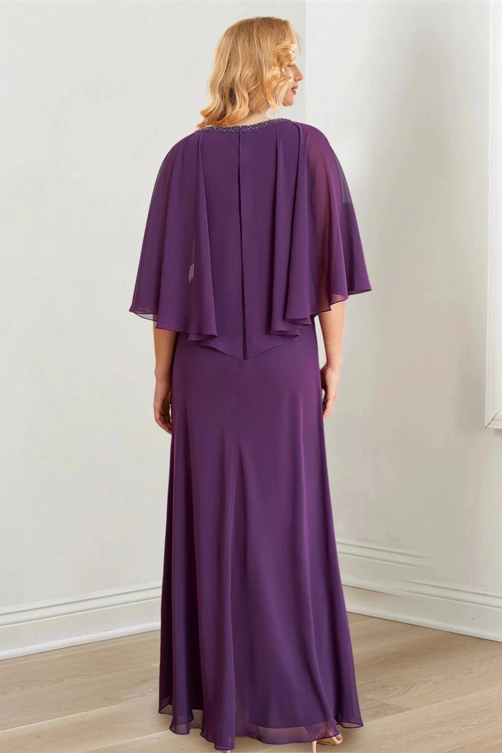 A-Line/Princess V-Neck Floor-Length Mother of the Bride Dresses (ZD10998)