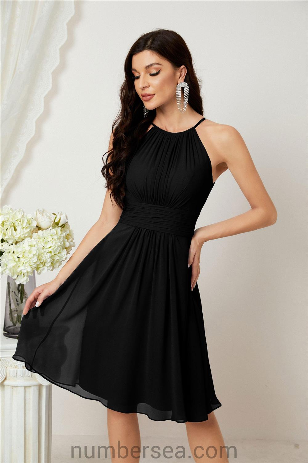 Halter Homecoming Dresses Formal Evening Party Cocktail Dress 28011 Clearance sale (ZD16954)