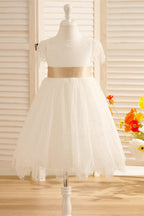 Lace Ivory First Communion Flower Girl Dress
