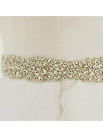 Ivory Ball Gown Wedding Dresses Spaghetti Strap Beaded Bridal Dress  WD339