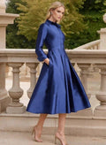 A-Line/Princess V-Neck Tea-Length Mother of the Bride Dresses by Dreamylily
