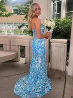 Jalea | Orange Sweetheart Mermaid Lace Long Prom Dresses With Split by KissProm