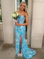 Jalea | Orange Sweetheart Mermaid Lace Long Prom Dresses With Split by KissProm
