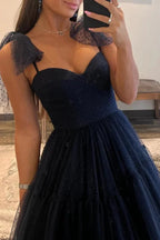 Skyler |A-line Sweetheart Dot Tulle Prom Dress by KissProm