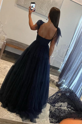 Skyler | A-Linien-Ballkleid aus Tüll mit Herzausschnitt und Punkten