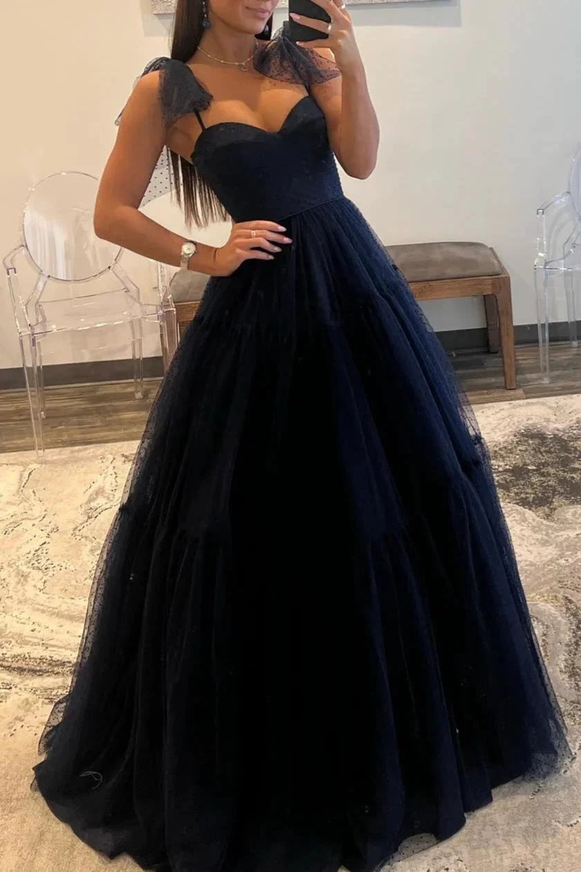 Skyler |A-line Sweetheart Dot Tulle Prom Dress by KissProm
