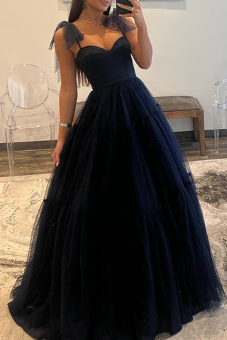 Skyler | A-Linien-Ballkleid aus Tüll mit Herzausschnitt und Punkten