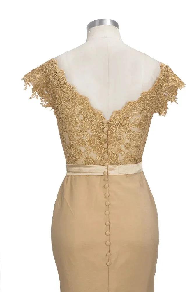 Lace Appliques Mermaid Off-shoulder Sweetheart Sheer Prom Dresses by misshow.com