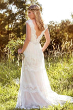 Latest Long A-line Sweetheart Empire Waist Lace Tulle Wedding Dress by BIZTUNNEL