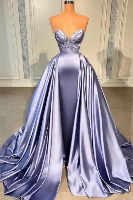Lavender Long Glitter A-line Sleeveless Prom Dress With Beads by misshow.com