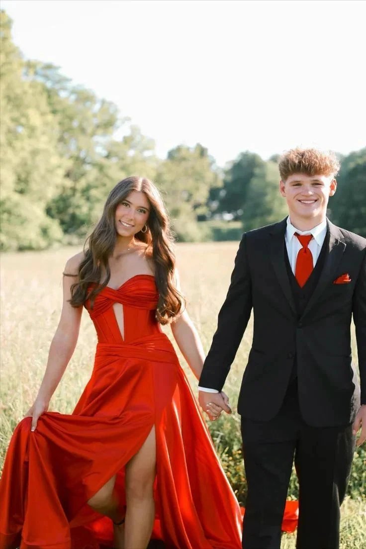 Leif | A Line Sweetheart Royal Blue Keyhole Long Prom Dress by KissProm