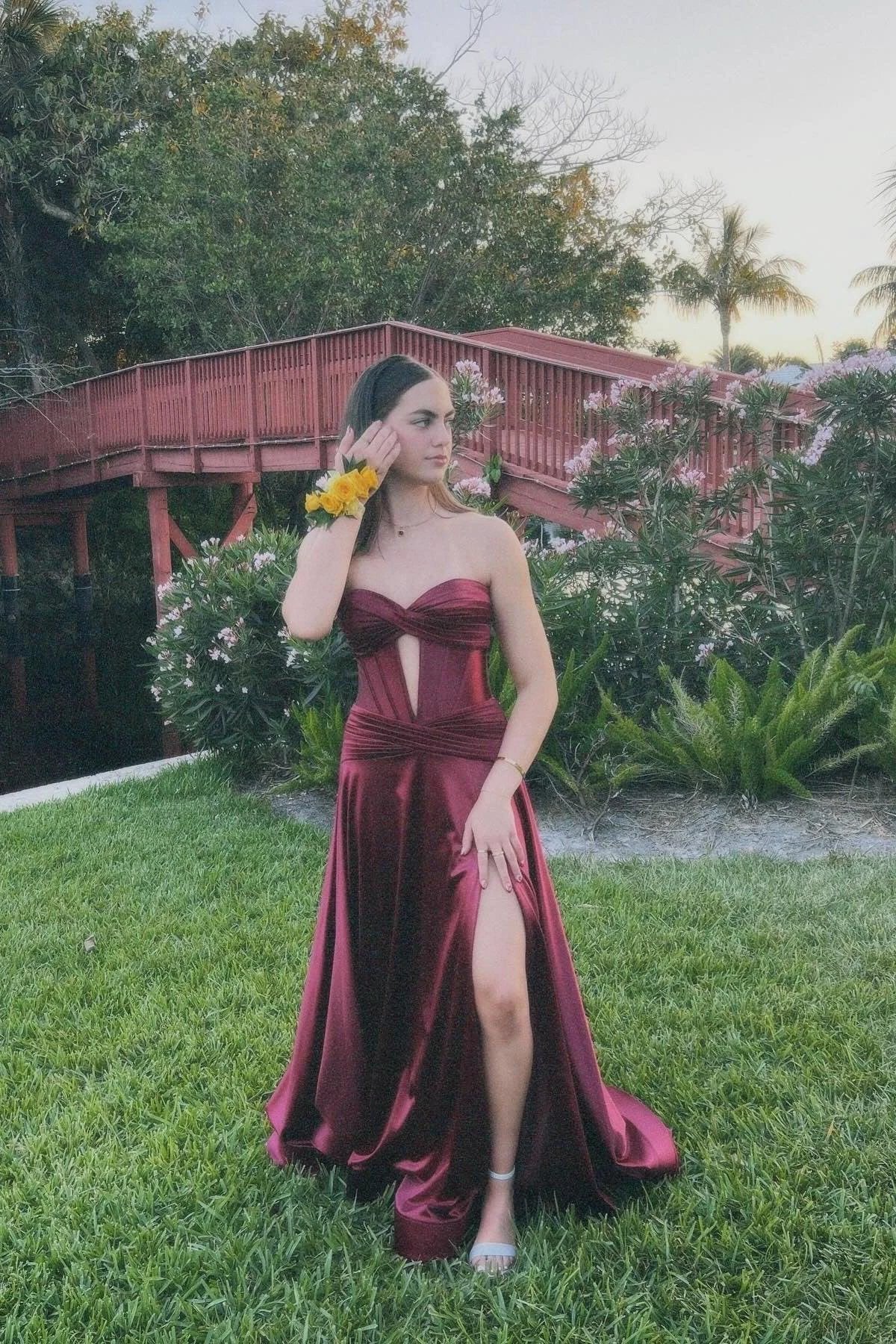 Leif | A Line Sweetheart Royal Blue Keyhole Long Prom Dress by KissProm