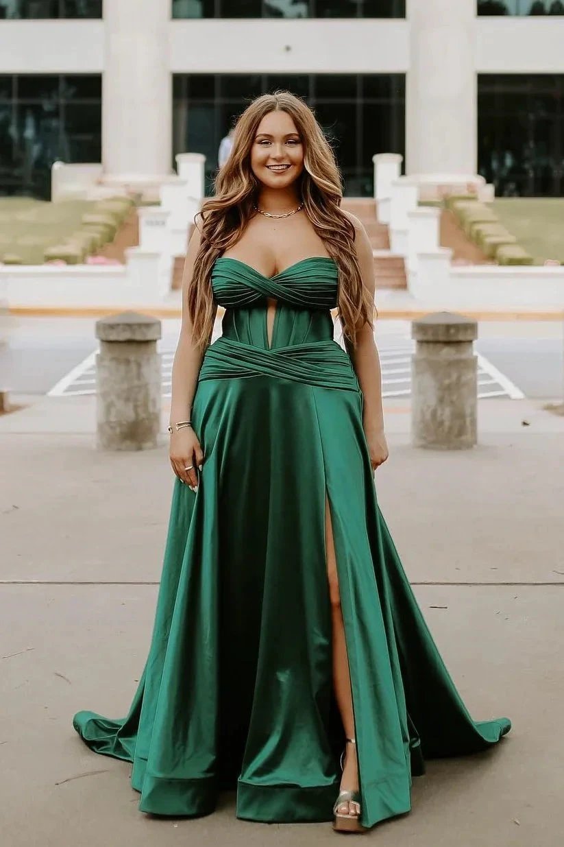 Leif | A Line Sweetheart Royal Blue Keyhole Long Prom Dress by KissProm