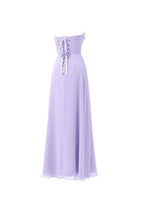 Lilac Chiffon Bridesmaid Dress Floor Length Prom Evening Gown BD005 by pgmdress