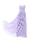 Lilac Chiffon Bridesmaid Dress Floor Length Prom Evening Gown BD005 by pgmdress