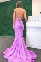 Adaline | Mermaid Cowl Neck Jersey Long Prom Dress by KissProm
