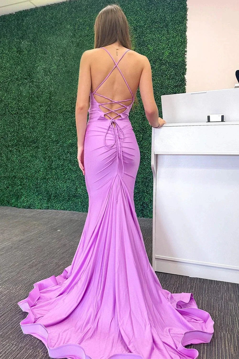 Adaline | Mermaid Cowl Neck Jersey Long Prom Dress by KissProm
