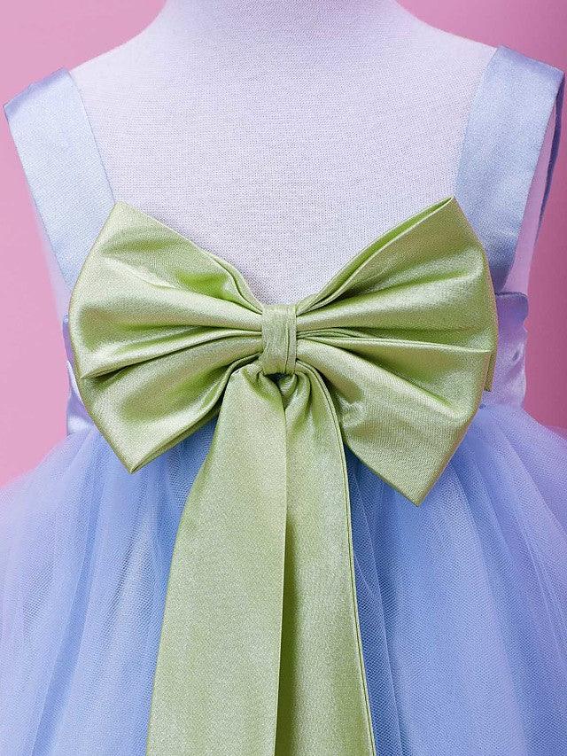 Long Ball Gown Tulle Stretch Satin Sleeveless Straps Wedding Party Flower Gir… - photo 4