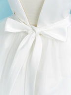 Long Flower Girl Dresses Ball Gown Crew Neck Lace Tulle Junior Bridesmaid Dress - photo 5