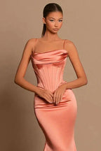 Long Mermaid Strapless Spaghetti Straps Formal Prom Dresses by BIZTUNNEL