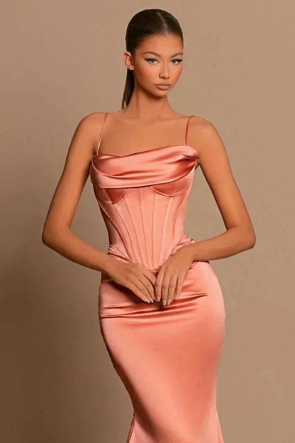 Long Mermaid Strapless Spaghetti Straps Formal Prom Dresses by BIZTUNNEL