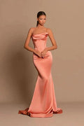 Long Mermaid Strapless Spaghetti Straps Formal Prom Dresses by BIZTUNNEL