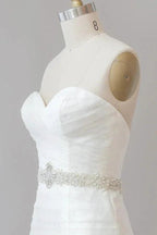 Long Mermaid Strapless Tulle Lace Wedding Dress by BIZTUNNEL