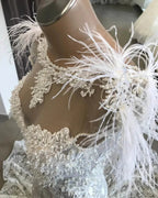 Long Mermaid Sweetheart Beading Appliques Lace Wedding Dress by BIZTUNNEL