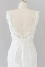 Long Mermaid Sweetheart Lace Backless Wedding Dress by BIZTUNNEL