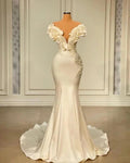 Long Mermaid Sweetheart Satin Prom Dress by BIZTUNNEL