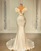 Long Mermaid Sweetheart Satin Prom Dress by BIZTUNNEL
