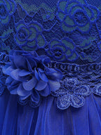 Long Princess Jewel Neck Party Pageant Flower Girl Dresses with Sleeves - photo 6