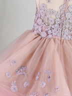 Long Princess Lace Tulle Sleeveless Jewel Neck Wedding Birthday Pageant Flowe… - photo 6