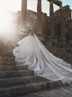 Long Sleeves Ball Gown Sweetheart Beading Floral Lace Wedding Dresses by BIZTUNNEL