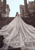 Long Sleeves Ball Gown Sweetheart Beading Floral Lace Wedding Dresses by BIZTUNNEL