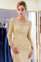 Long Sleeves Floor Length Sequins Formal Party Dresses by misshow.com