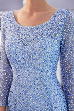 Long Sleeves Floor Length Sequins Formal Party Dresses by misshow.com
