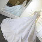 Luxurious Princess White A-line Long Sleeves Lace Wedding Dress by misshow.com