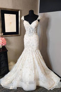 Luxury Mermaid Sweetheart Lace Backless Wedding Dress by BIZTUNNEL