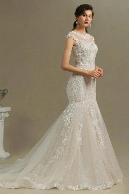 Luxury mermaid wedding dress | Wedding dresses lace by misshow.com