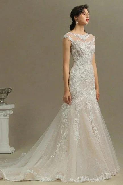 Luxury mermaid wedding dress | Wedding dresses lace by misshow.com
