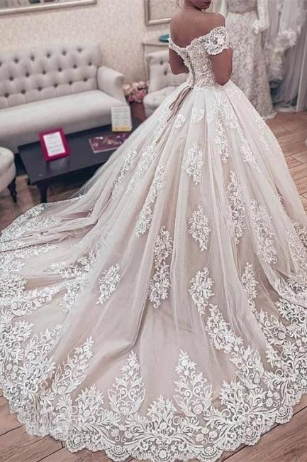 Luxury wedding dresses princess | Lace wedding dresses by misshow.com