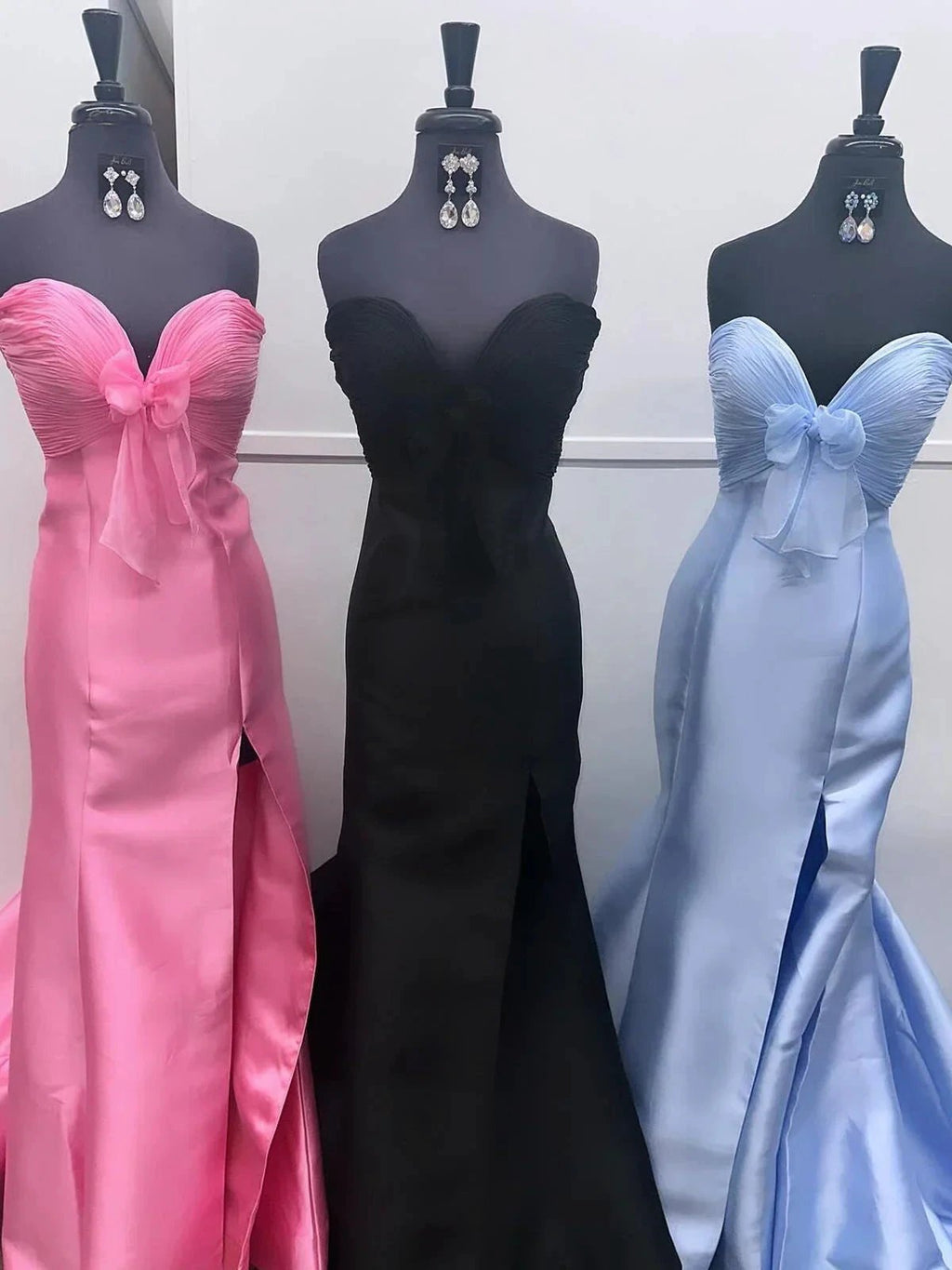 Mack | Bow Sweetheart Light Blue Mermaid Long Prom Dress by KissProm