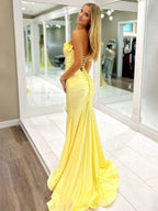 Madona | Mermaid Ruffles Strapless Mermaid Long Prom Dresses with Slit by KissProm