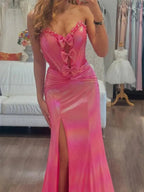 Mare | Hot Pink Sweetheart Mermaid Prom Dress with Bowknot by KissProm