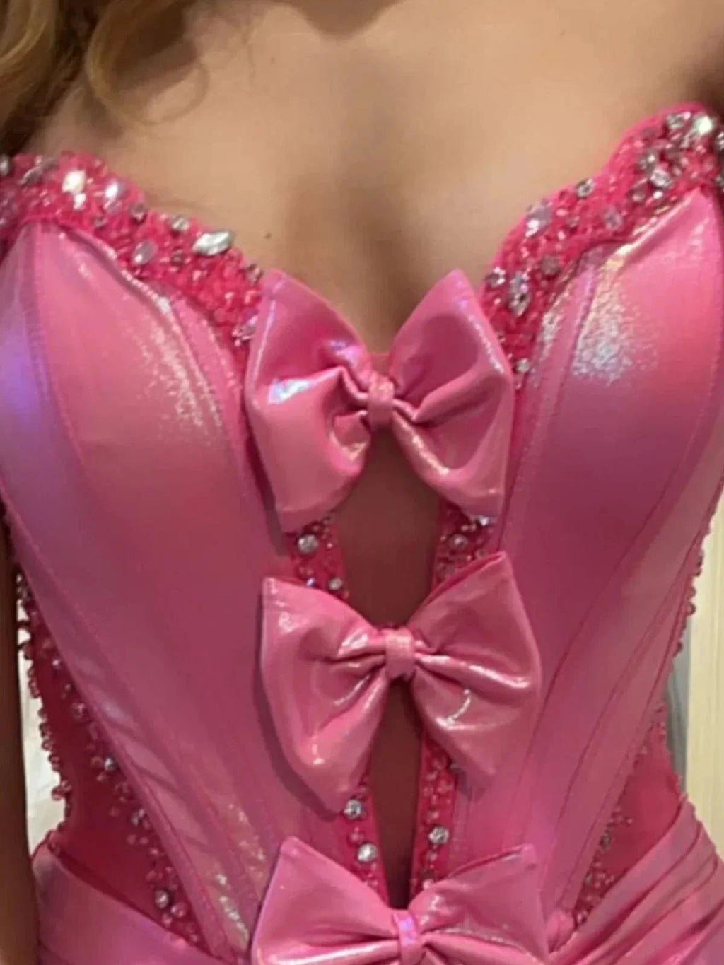 Mare | Hot Pink Sweetheart Mermaid Prom Dress with Bowknot by KissProm
