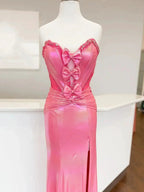 Mare | Hot Pink Sweetheart Mermaid Prom Dress with Bowknot by KissProm