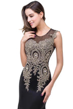 Mermaid Floor-length Chiffon Evening Dress with Appliques by misshow.com