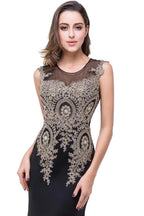 Mermaid Floor-length Chiffon Evening Dress with Appliques by misshow.com
