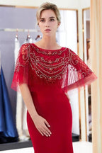 Mermaid Floor Length Crystal Beading Formal Dress by misshow.com